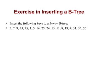 B trees in Data Structure | PPT