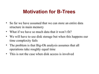 B trees in Data Structure | PPT