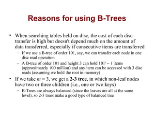 B trees in Data Structure | PPT