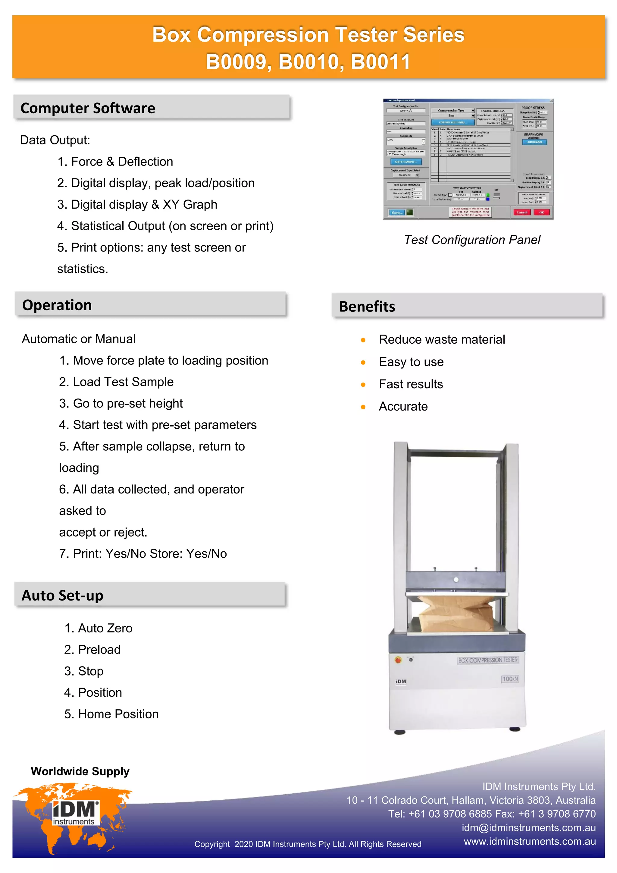 Box compression tester series | PDF