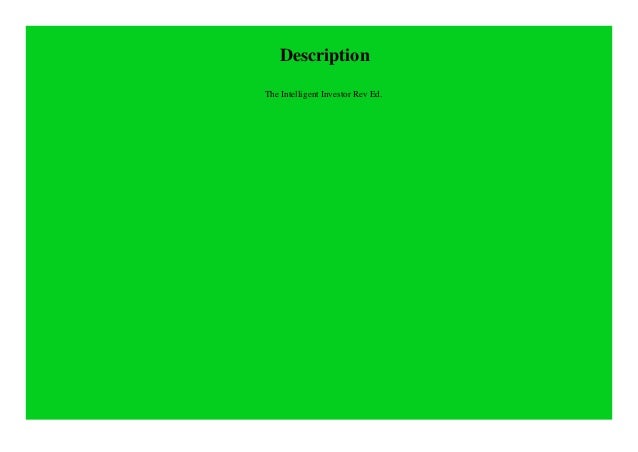 the intelligent investor ibooks download