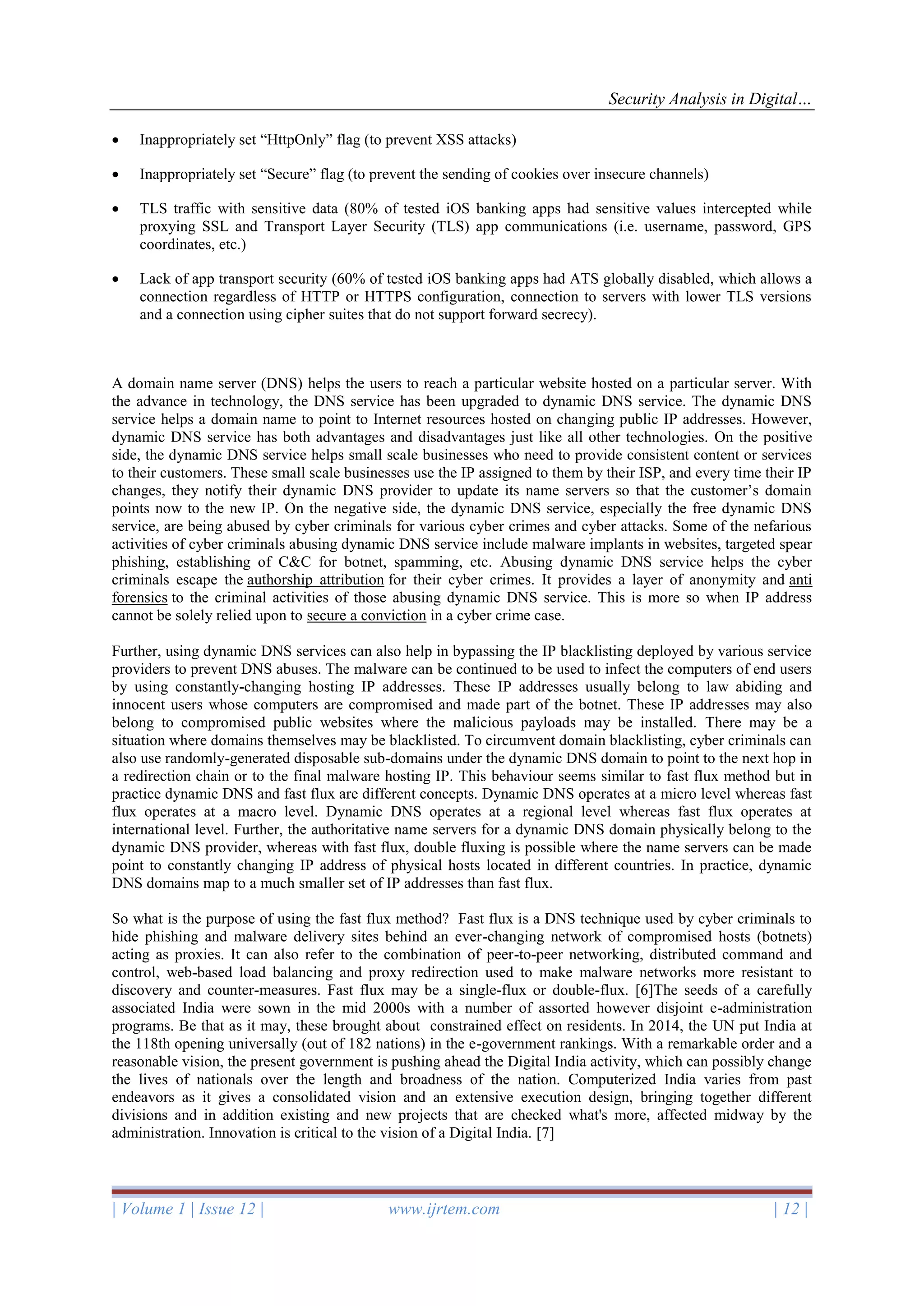 Security Analysis In Digital India Pdf Phone Services Home Utilities