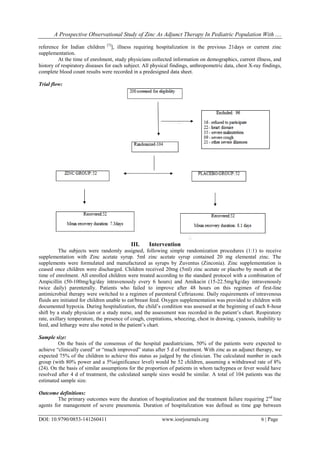A Prospective Observational Study of Zinc As Adjunct Therapy In ...