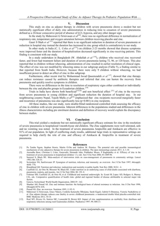 A Prospective Observational Study of Zinc As Adjunct Therapy In ...
