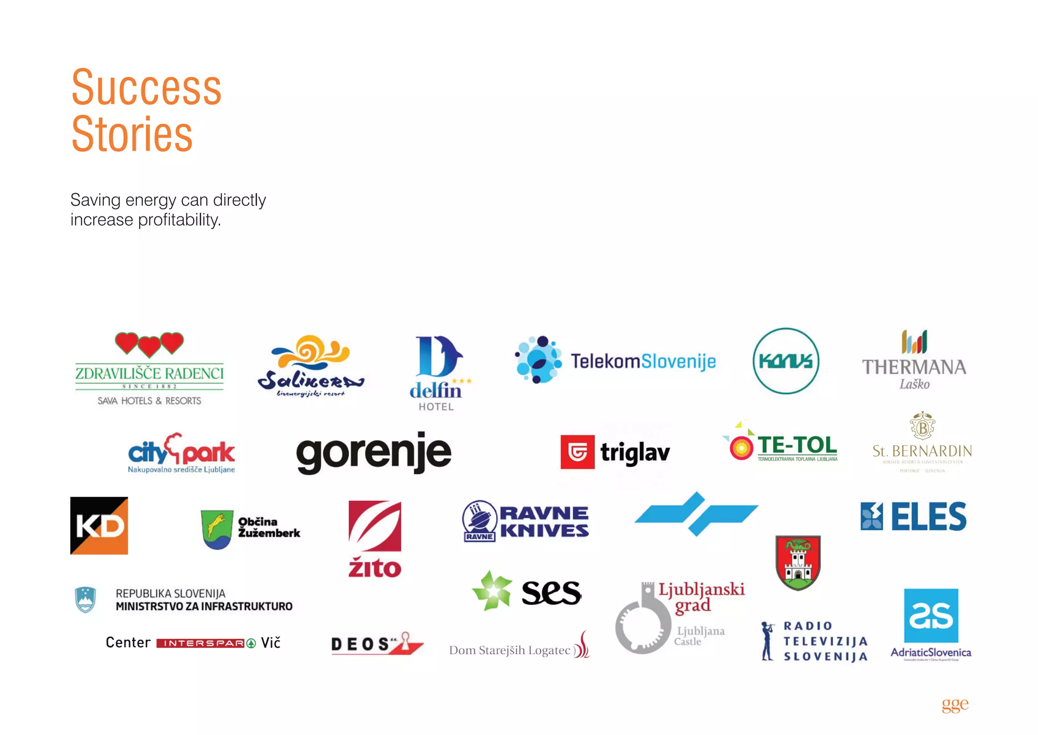 Saving energy can directly
increase profitability.
Success
Stories
 