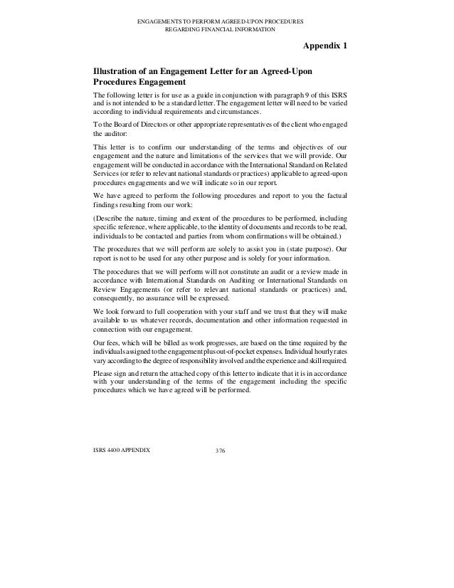 Agreed Upon Procedures Report Template