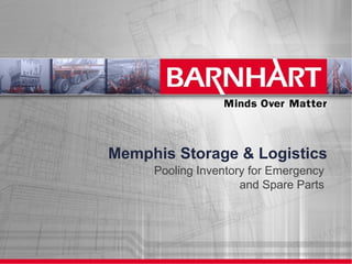 Memphis Storage & Logistics
Pooling Inventory for Emergency
and Spare Parts
 
