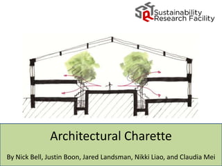 Architectural Charette By Nick Bell, Justin Boon, Jared Landsman, Nikki Liao, and Claudia Mei 