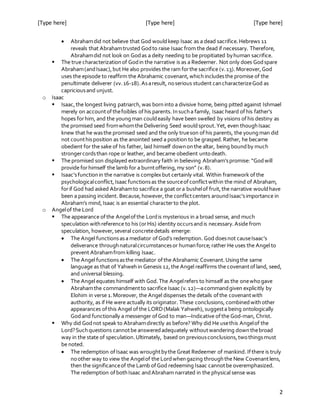 Genesis Chapter 22 Literary Analysis | DOCX