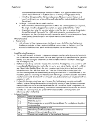 Genesis Chapter 22 Literary Analysis | DOCX