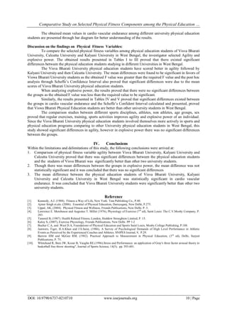 Comparative Study on Selected Physical Fitness Components among the ...