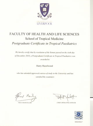 Liverpool Tropical Paediatrics Diploma