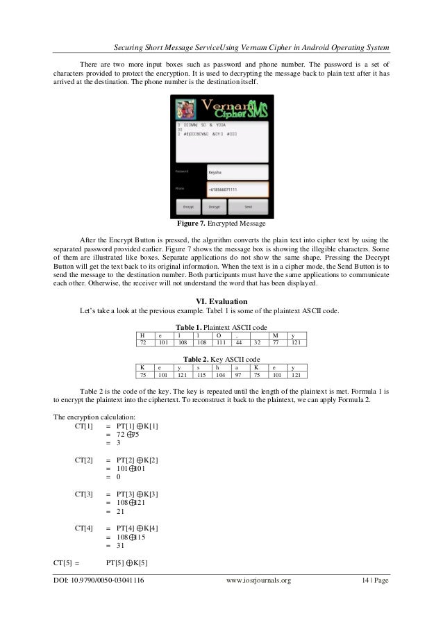 vernam cipher vernam cipher