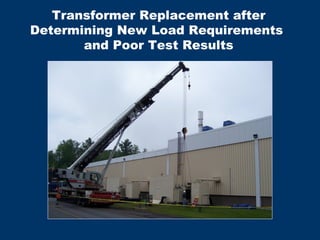 Transformer Replacement after
Determining New Load Requirements
and Poor Test Results
 