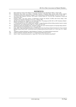 Bit Error Rate Assessment of Digital Modulation Schemes on Additive ...