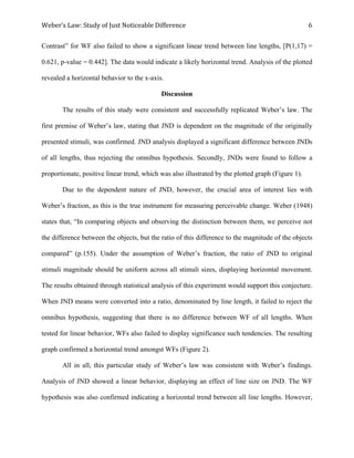 Webers Law Lab Report William Teng | PDF