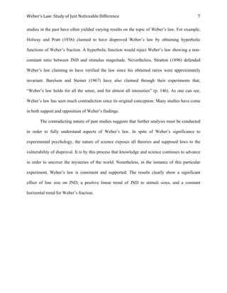 Webers Law Lab Report William Teng | PDF
