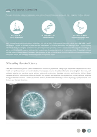 Translational Nutrigenomics Course Brochure | PDF