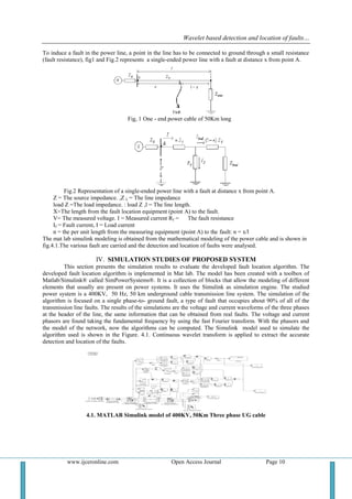 Wavelet based detection and location of faults in 400kv, 50km ...