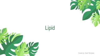 Lipid
Create by: Giant Template
 