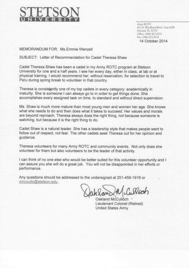 letter of recommendation ltc ltc letter of recommendation