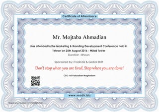 Mr. Mojtaba Ahmadian
Registration Number: 42528617867648
Powered by TCPDF (www.tcpdf.org)
 