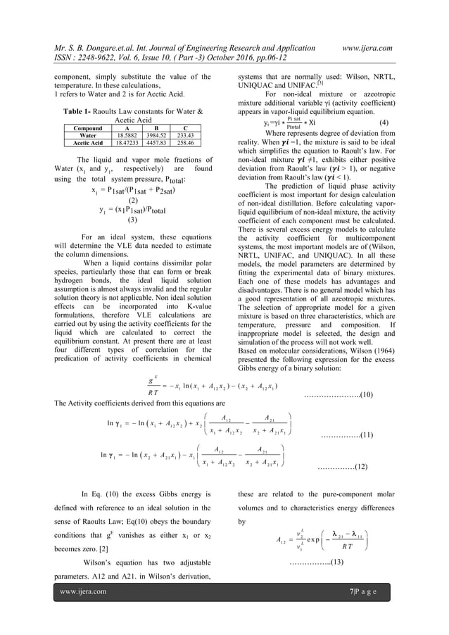Shortcut Design Method for Multistage Binary Distillation via MS-Exce | PDF