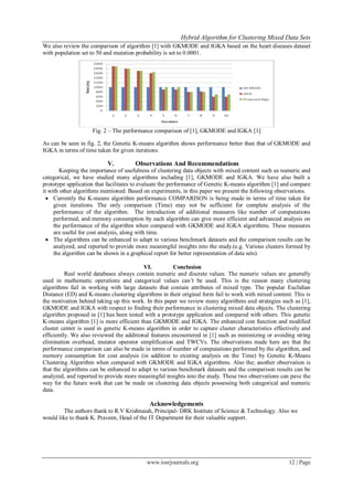 Hybrid Algorithm for Clustering Mixed Data Sets | PDF