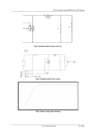 PI Controller based MPPT for a PV System | PDF