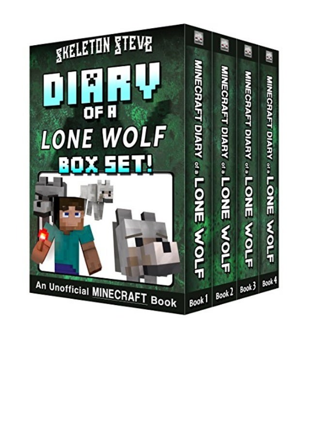 Diary of a Minecraft Lone Wolf BOX SET 4 Book Collection 1 Skelet…