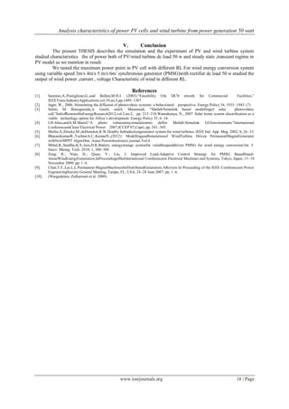 Analysis characteristics of power PV cells and wind turbine from power ...