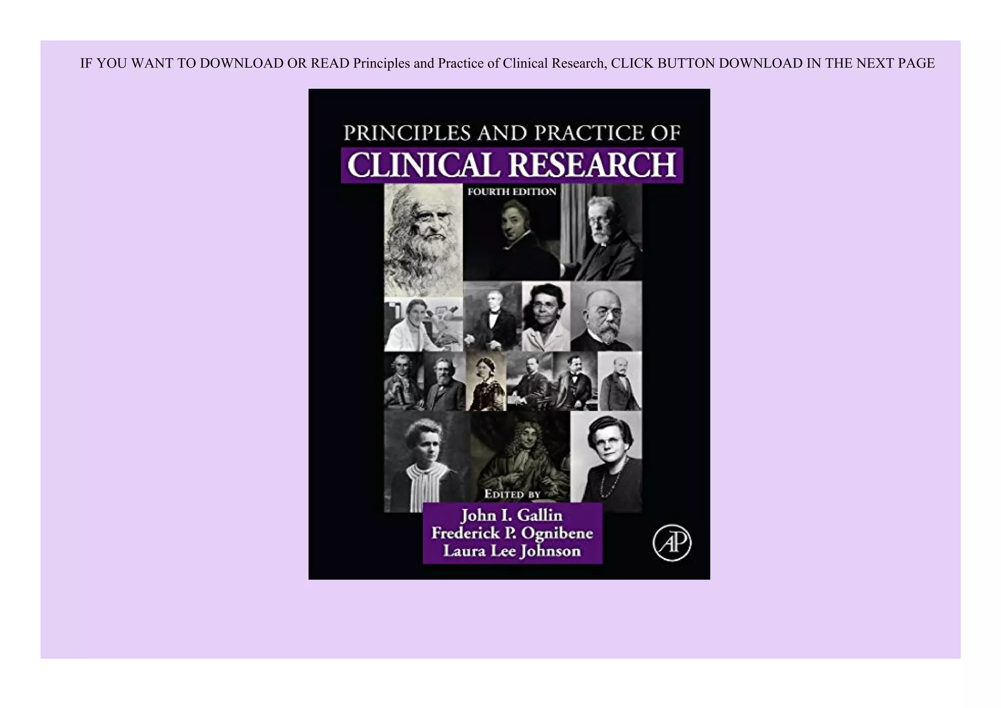 [PDF]book Principles and Practice of Clinical Research | PDF
