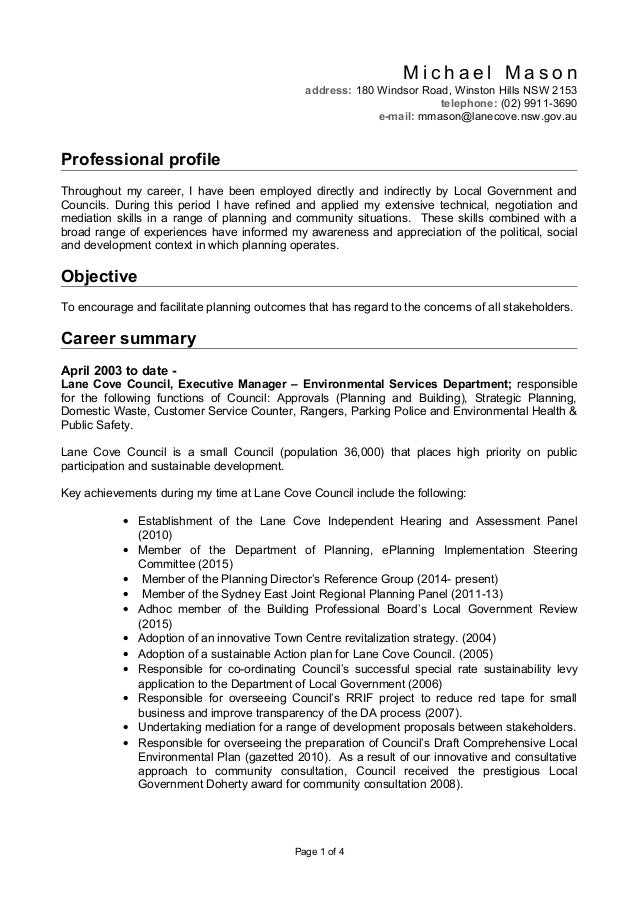 resume environmental services resume