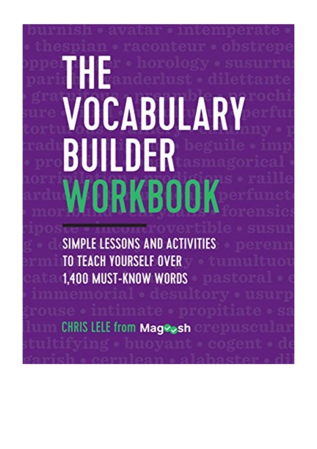 Vocabulary Builder Workbook Pdf