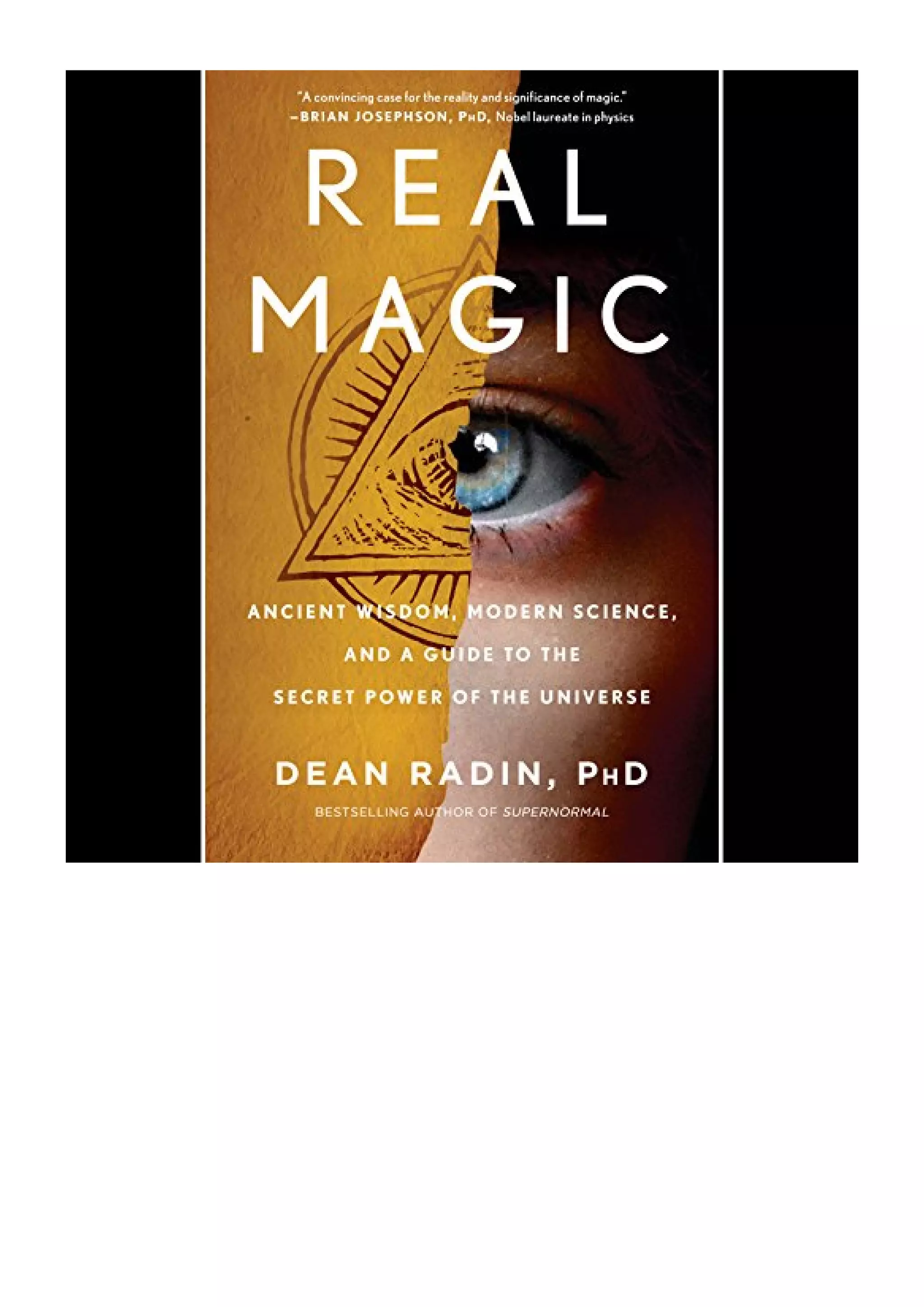 Real Magic PDF - Dean Radin Ancient Wisdom, Modern Science, and a Guide