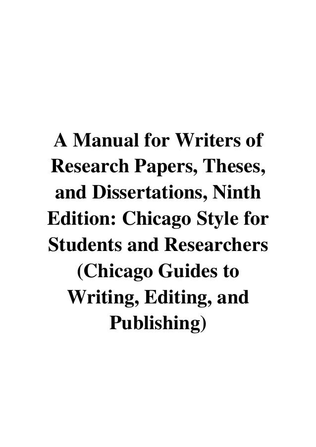 (2018) A Manual for Writers of Research Papers, Theses, and