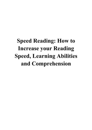 Speed Note Reading Pdf Speed Reading PDF - Logan G Davidson How to Increase your Reading Speed ...