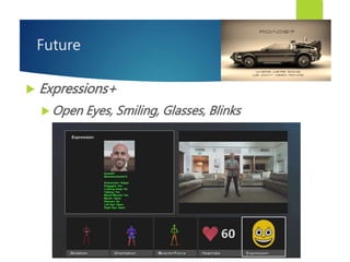 Future
 Expressions+
 Open Eyes, Smiling, Glasses, Blinks
 