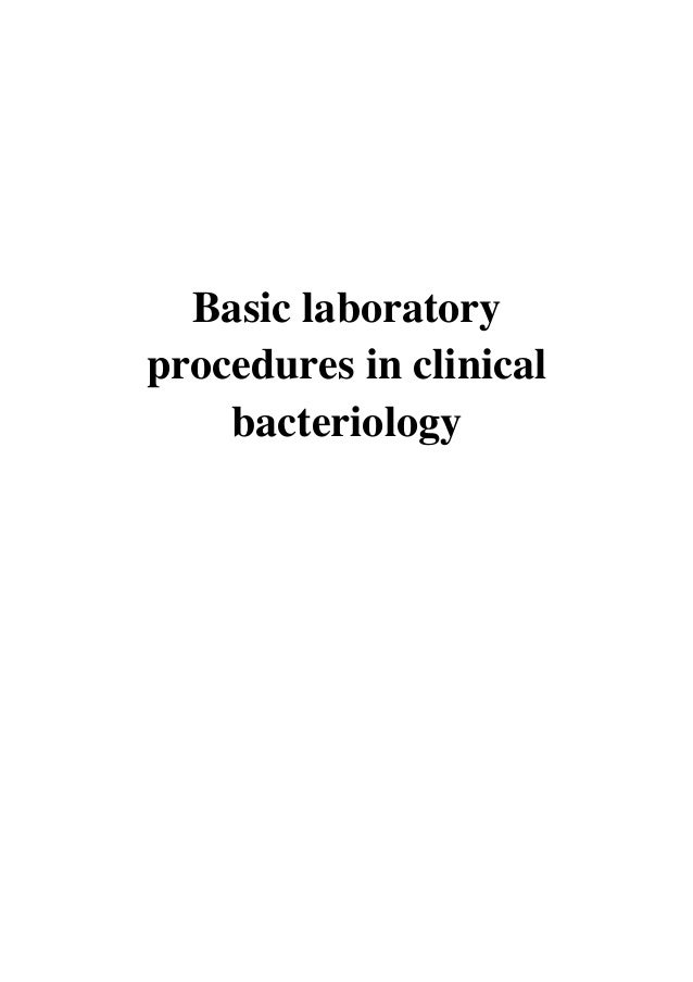 Basic Laboratory Procedures In Clinical Bacteriology Pdf J - 