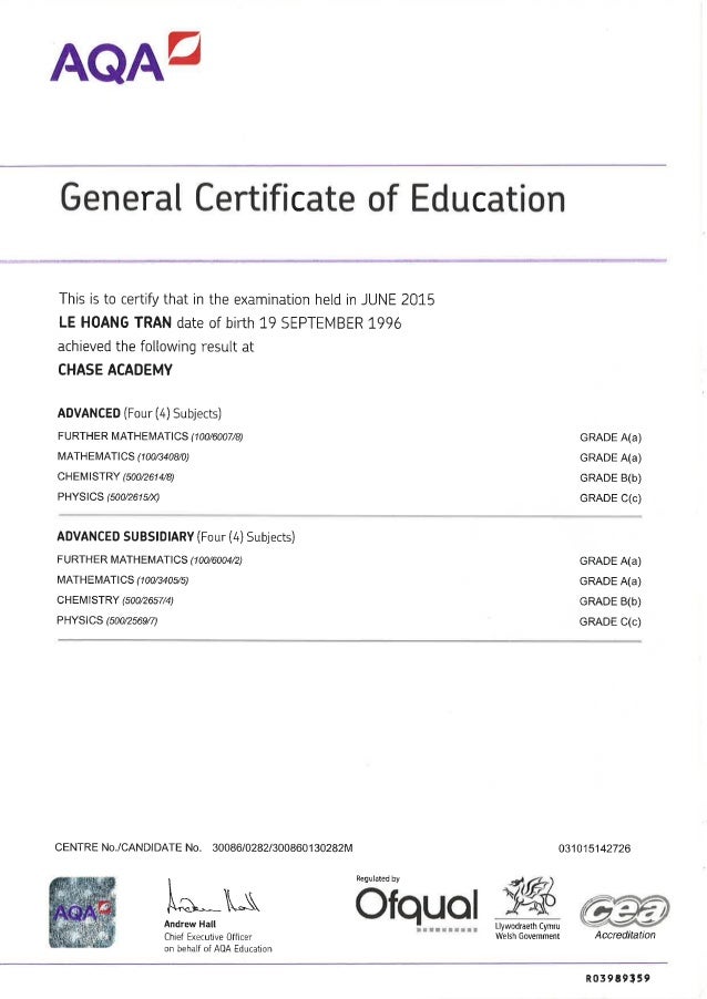 TranLeHoang UK high school Certificate 2015.PDF