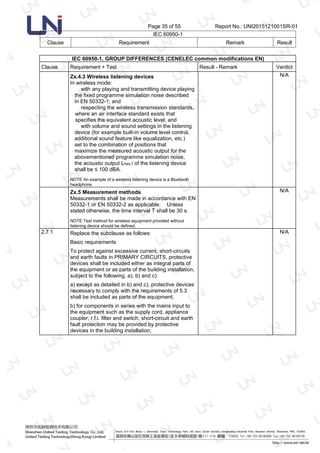 IEC 60950-1 Test Report | PDF