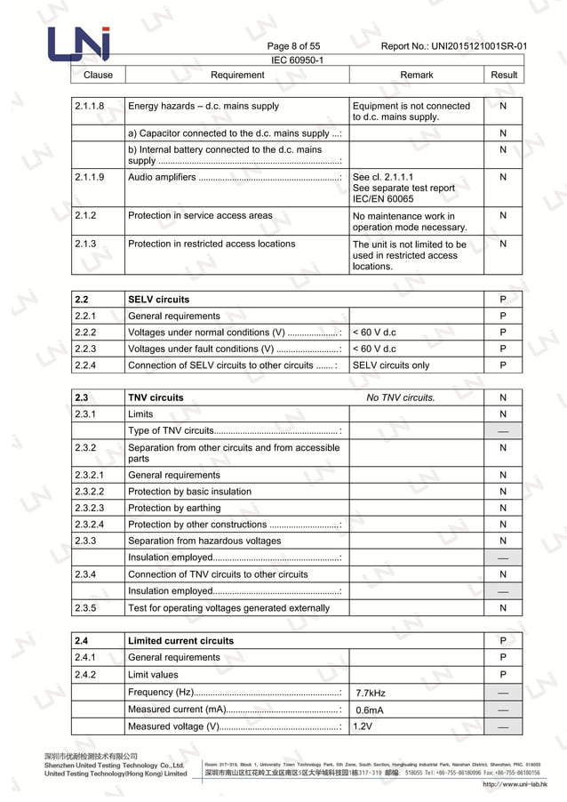 IEC 60950-1 Test Report | PDF | Physics | Science