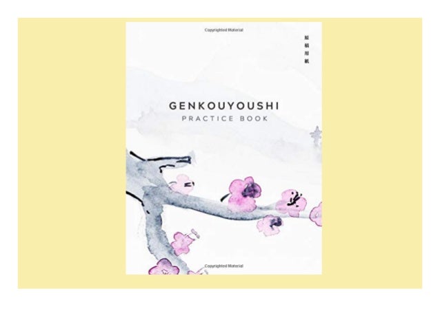 Pdf Genkouyoushi Practice Book Japanese Kanji Practice Notebook W