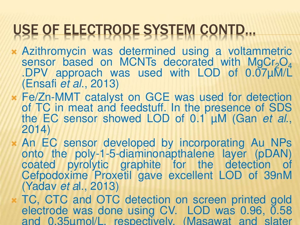 ELECTROCHEMICAL SENSORS