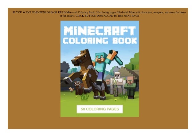 Download Pdf Download Minecraft Coloring Book 50 Coloring Pages Filled With