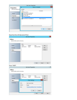 Nowfromthe lefttabselectFilter:
Press“ADD”.
 