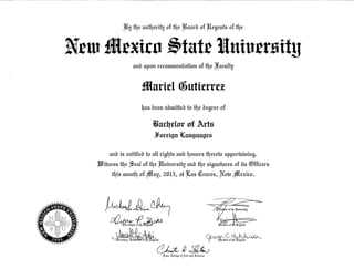 NMSU Diploma