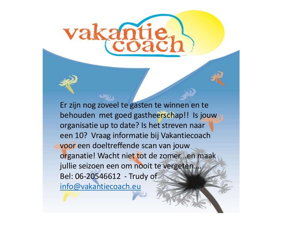 Wacht niet tot de zomer!