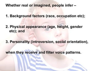 Non verbal communication