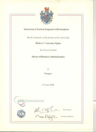 Mike Cert MBA